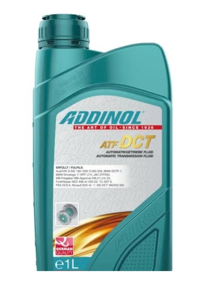 ADDINOL ATF DCT is  fully synthetic automatic transmission oil of state-of-the-art development especially for use in passenger cars with dual-clutch transmission